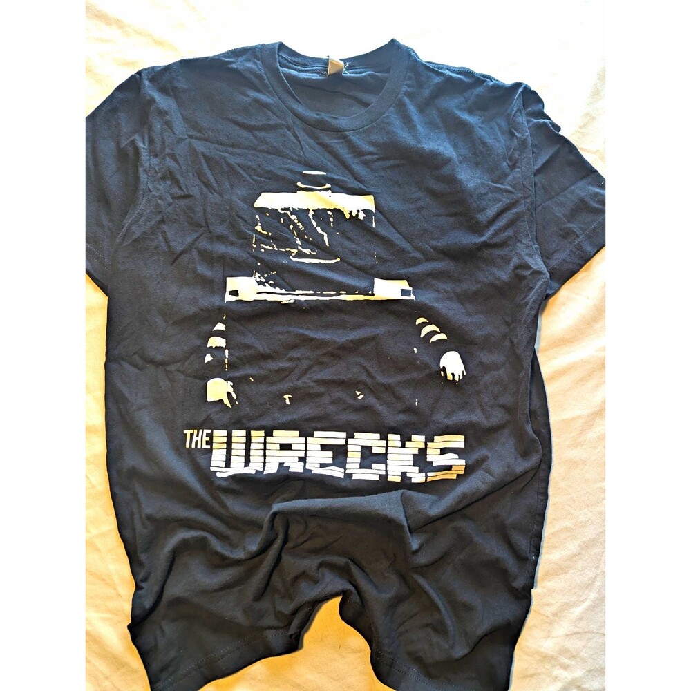 Next Level The Wrecks Mens Black Band Graphic Print Crew Neck T-Shirt Size S